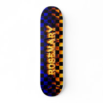 Rosemary skateboard fire and flames design