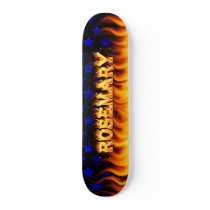 Rosemary skateboard fire and flames design