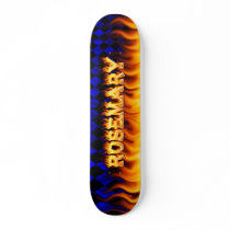 Rosemary skateboard fire and flames design