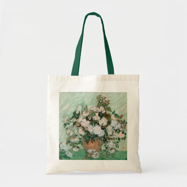Roses, 1890 (oil on canvas) budget tote bag
