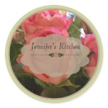 Roses 1 labels round sticker