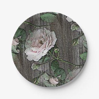 Roses 7 Inch Paper Plate