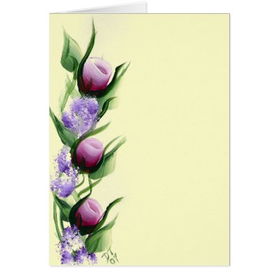 Roses Acrylic Painting Cards by Debra_HugsInkStudio