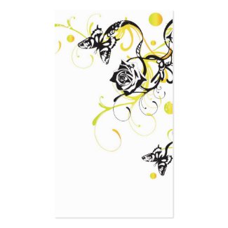 Roses and butterflies Profile Card profilecard