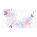 Roses and butterflies Profile Card business cards
