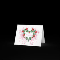 Roses and heart  Thank You cards