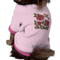 Roses and Hummingbird for your pup Pet Shirt