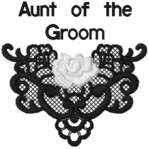Roses and Lace -  Aunt of Groom embroidered shirts