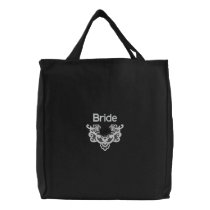 Roses and Lace - Bride Tote embroidered bags by WedThreads Roses and Lace - Bride Tote embroidered bags