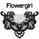 Roses and Lace - Flowergirl embroidered shirts by WedThreads Roses and Lace - Flowergirl embroidered shirts