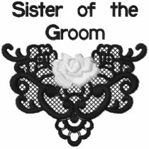 Roses and Lace -  Sister of Groom embroidered shirts