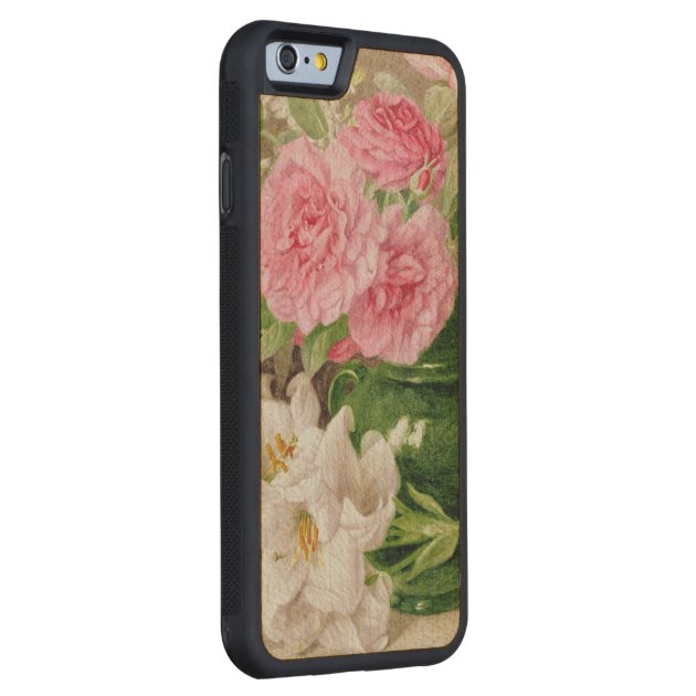 Roses and Lilies Carved® Maple iPhone 6 Bumper Case-2