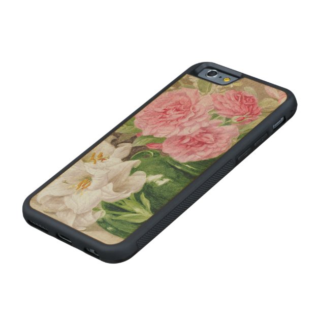 Roses and Lilies Carved® Maple iPhone 6 Bumper Case-5