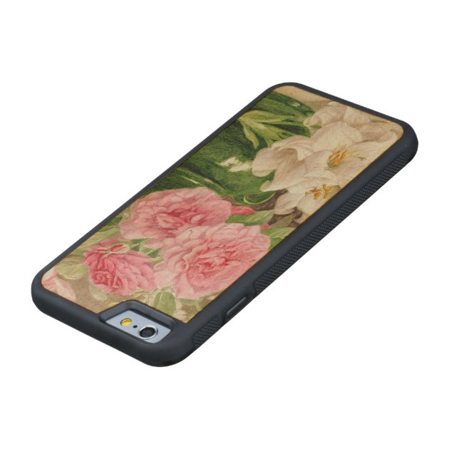 Roses and Lilies Carved® Maple iPhone 6 Bumper Case-4