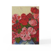 Roses and Peonies Greeting Card by OriginalsbyParis Roses and Peonies Greeting Card