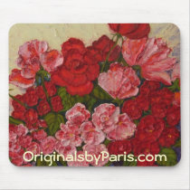 Roses and Peonies Mousepad by OriginalsbyParis Roses and Peonies Mousepad