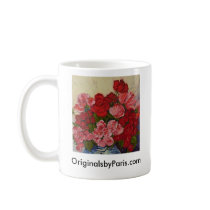 Roses and Peonies Mug by OriginalsbyParis Roses and Peonies Mug
