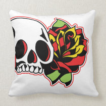 roses and skull pillows