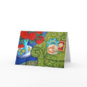 Roses and Strawberry Cat cards