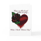 postcard - Roses Are Black Poem Gothic inspired Anti-Valentine Roses Are Black Poem design is perfect for any woman out there! A Goth Heart Roses Are Black Violets Are Gray, I hate Valentine's Day.