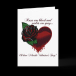 Roses Are Black Poem Card