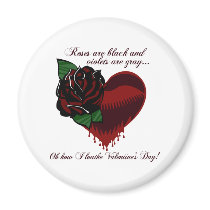 Roses Are Black Poem Magnets
