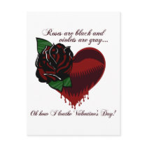 Roses Are Black Poem Post Cards