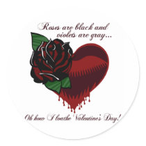 Roses Are Black Poem stickers