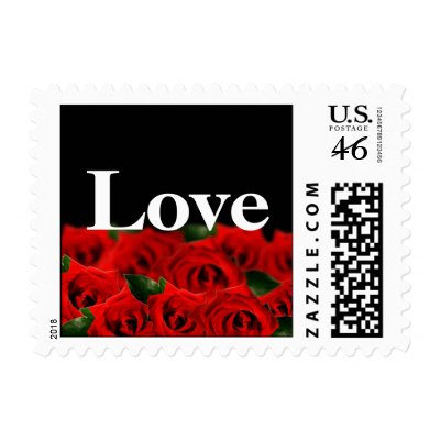 Roses Are Red Custom Wedding Postage Stamps