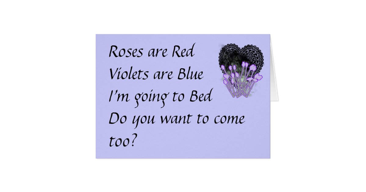 Roses are Red funny valentines Card | Zazzle