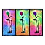 rose, flower, bud, vase, plant, stem, blue, pink,