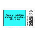 Roses are red violets are blue I am sending a l... postage by greatgirl02 Roses are red violets are blue I am sending a l... postage