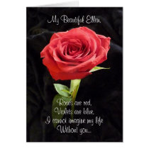 Roses are Red Will You Marry Personalized Proposal cards
