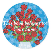 Roses Book label stickers by jtgauntt Roses Book label stickers