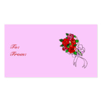 Roses Bouquet Gift Tag profile cards