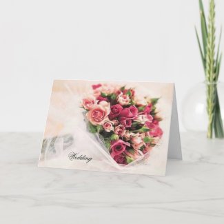Roses Bouquet Wedding Invitation card
