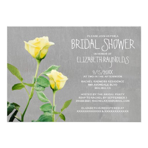 Roses Bridal Shower Invitations