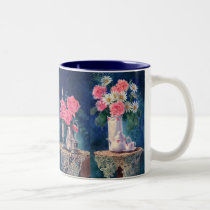 ROSES & CARNATIONS by SHARON SHARPE mugs