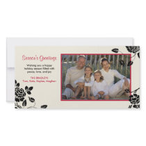 Roses Elegance Holiday/Christmas Photo Card photo cards