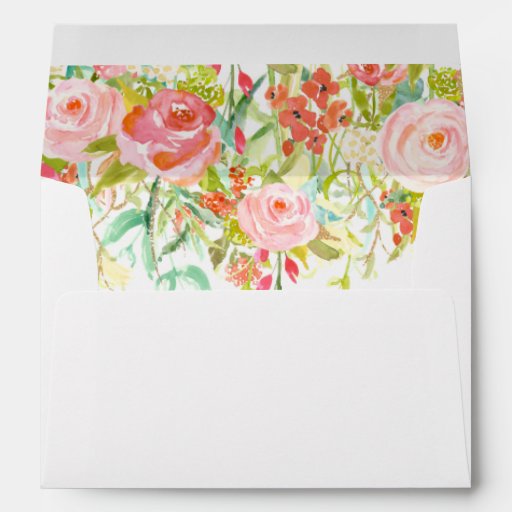 Roses Envelope Liner with Return Address Zazzle