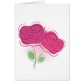 Roses Floral Decor Greeting Card