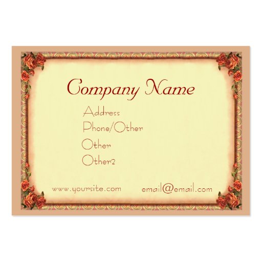 ROSES & FRAME by SHARON SHARPE Business Card Templates (front side)