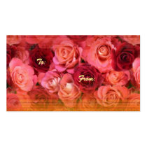 Roses Gift Tag business cards by Zenyaris Roses Gift Tag business cards