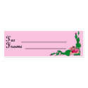 Roses Gift Tag business cards