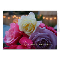 Roses "God gave us memory... " cards
