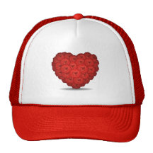 roses_heart mesh hats