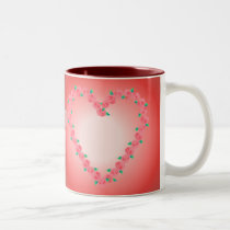 ROSES HEART WREATH by SHARON SHARPE mugs
