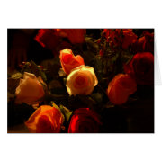 Roses I - Orange, Red and Gold Glory card