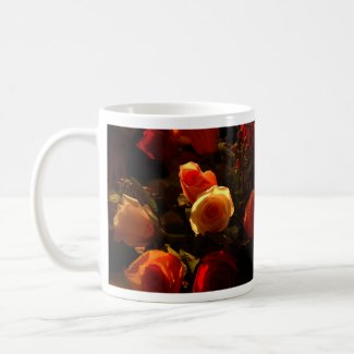 Roses I - Orange, Red and Gold Glory mug