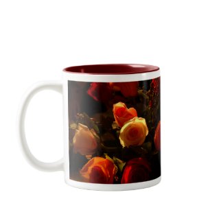Roses I - Orange, Red and Gold Glory mug